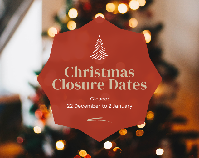Christmas Closing Times